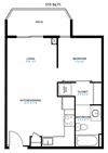 Trillium Studio 1-G03 515 sf Trillium Studio 1-G03 515 sf at Trillium Apartments, Fairfax, Virginia